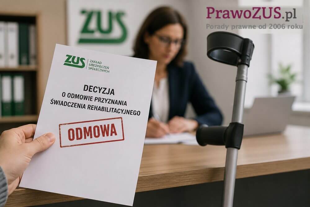 Odmowa świadczenia rehabilitacyjnego, odwołanie, komisja ZUS i powrót do pracy